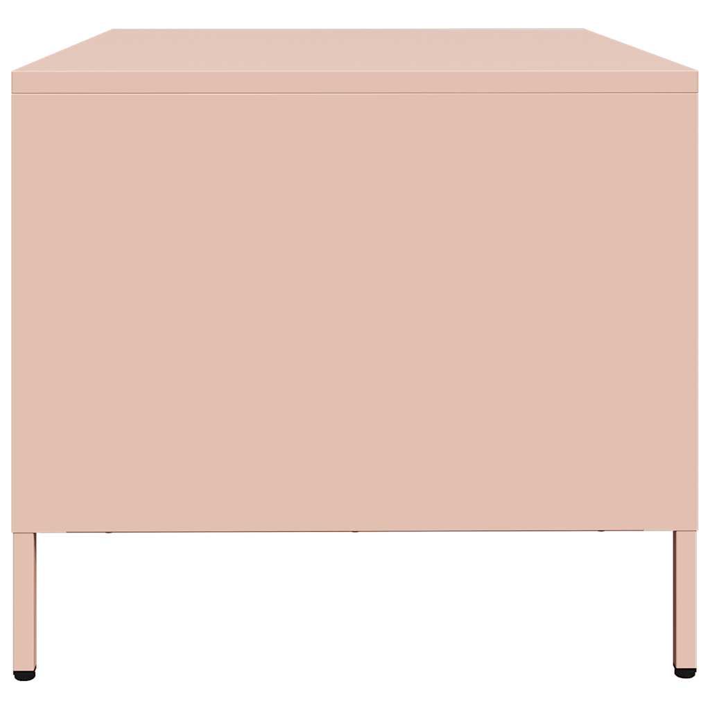 vidaXL Coffee Table Pink 101.5x50x43.5 cm Cold-rolled Steel