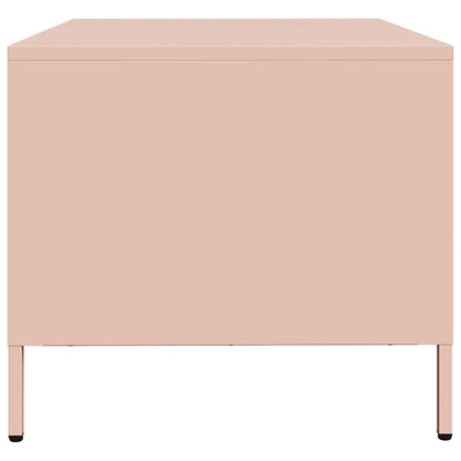 vidaXL Coffee Table Pink 101.5x50x43.5 cm Cold-rolled Steel