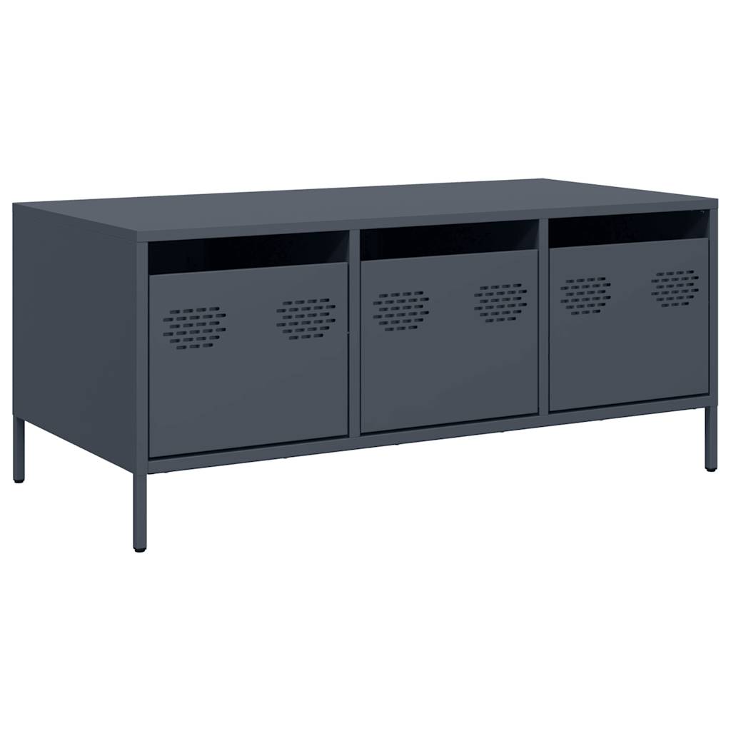 vidaXL Coffee Table Anthracite 101.5x50x43.5 cm Cold-rolled Steel