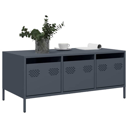 vidaXL Coffee Table Anthracite 101.5x50x43.5 cm Cold-rolled Steel