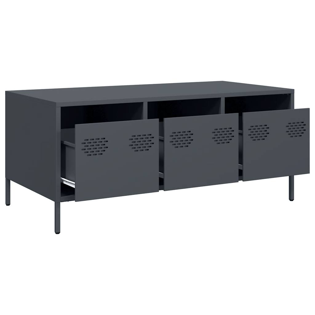 vidaXL Coffee Table Anthracite 101,5x50x43,5 cm Cold-rolled Steel