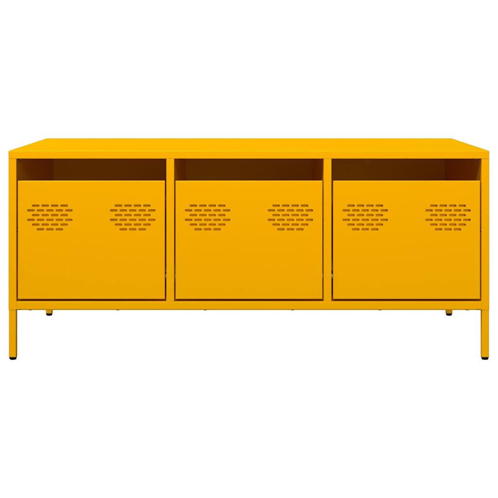 vidaXL Coffee Table Mustard Yellow 101.5x50x43.5 cm Cold-rolled Steel