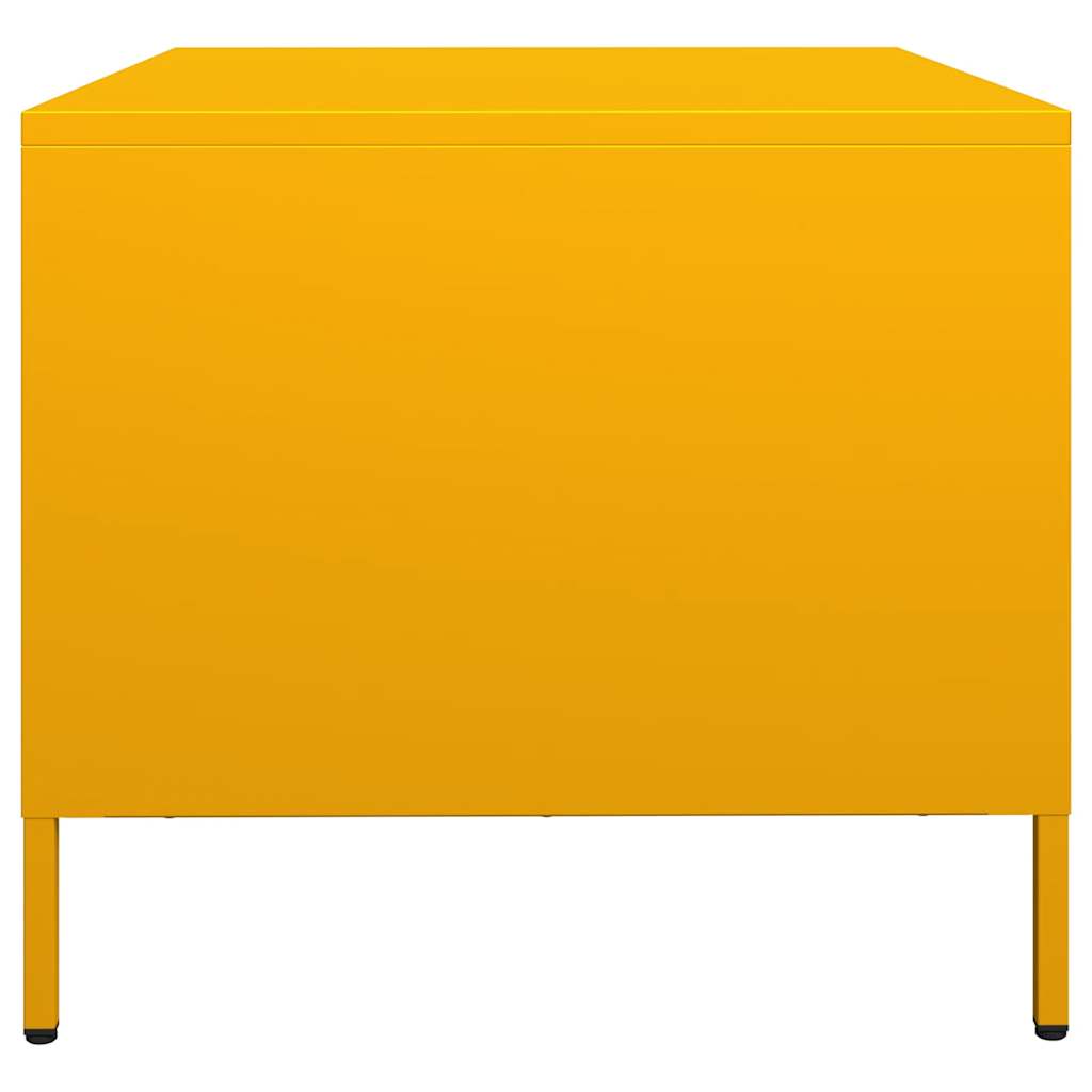 vidaXL Coffee Table Mustard Yellow 101.5x50x43.5 cm Cold-rolled Steel