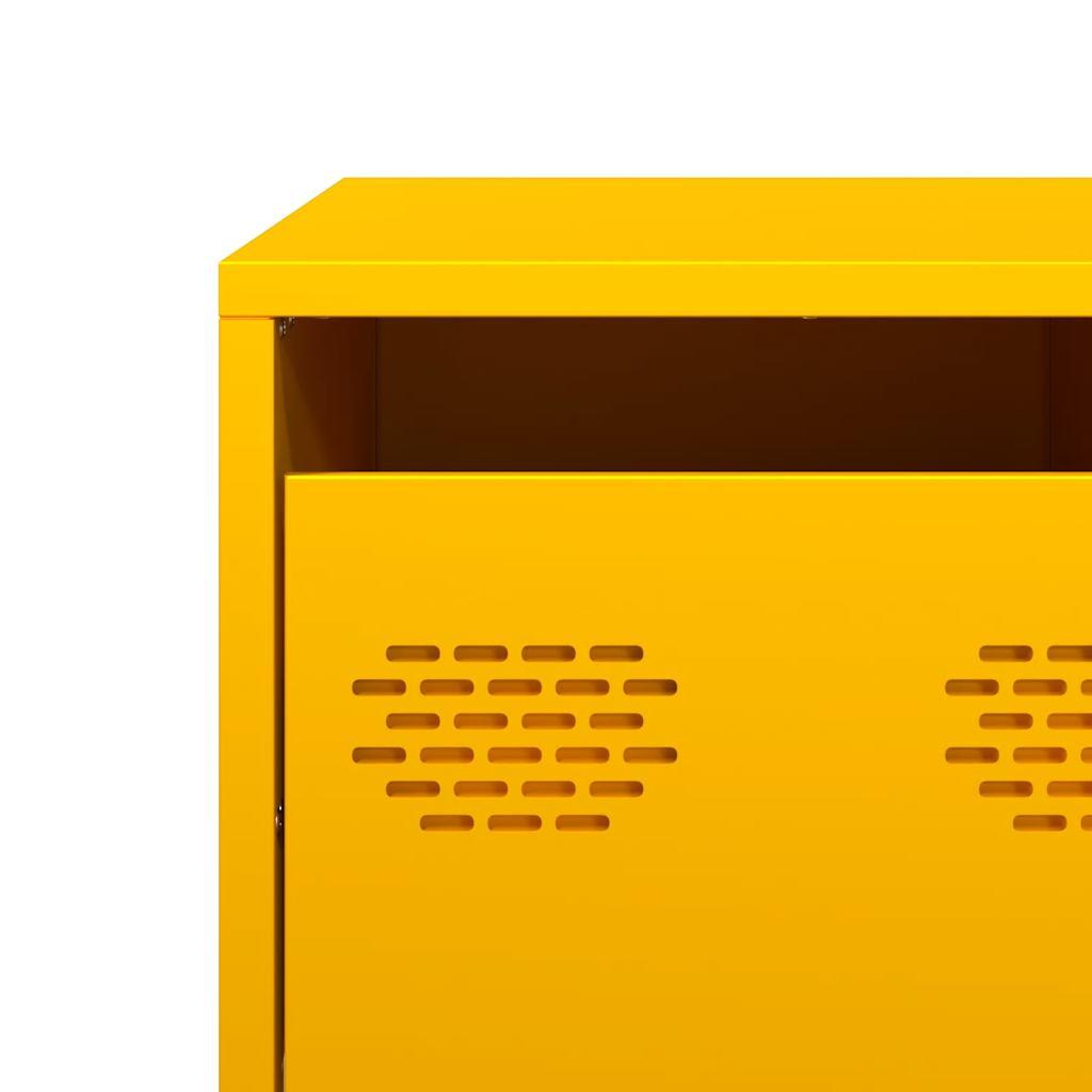 vidaXL Coffee Table Mustard Yellow 101.5x50x43.5 cm Cold-rolled Steel