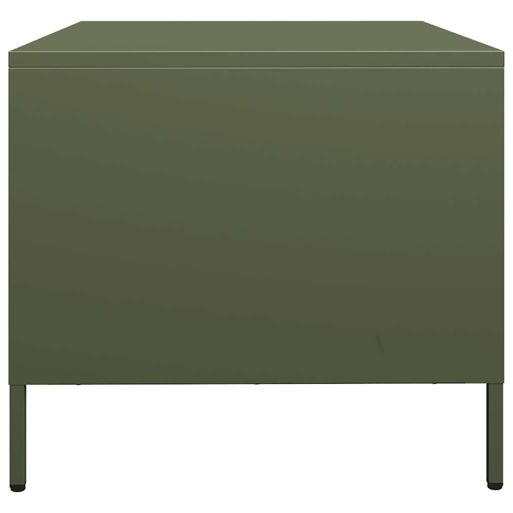 vidaXL Coffee Table Olive Green 101.5x50x43.5 cm Cold-rolled Steel