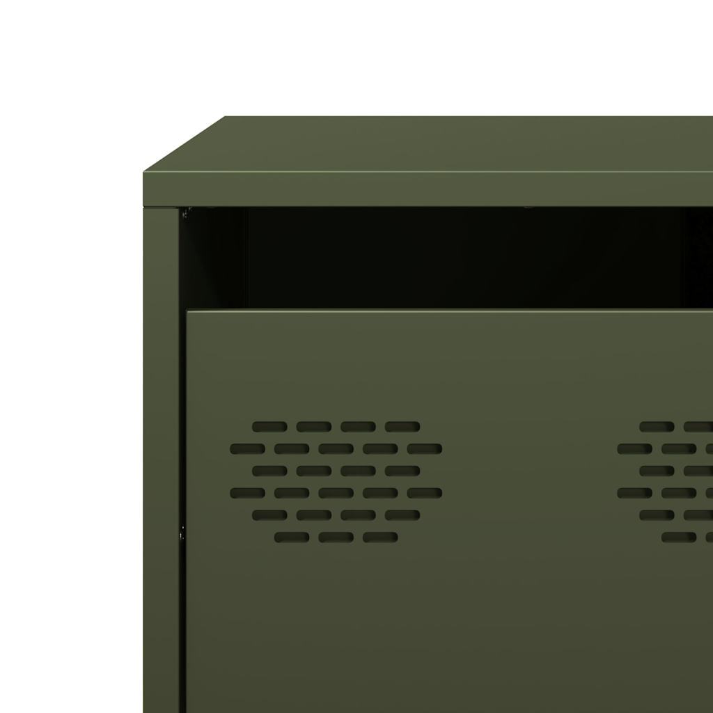 vidaXL Coffee Table Olive Green 101.5x50x43.5 cm Cold-rolled Steel