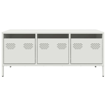 vidaXL Coffee Table White 101.5x50x43.5 cm Cold-rolled Steel