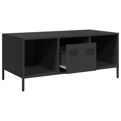 vidaXL Coffee Table Black 101,5x50x43,5 cm Cold-rolled Steel