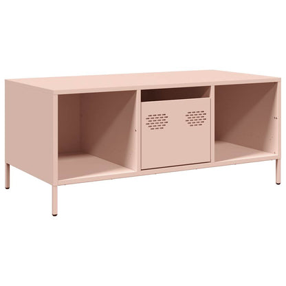 vidaXL Coffee Table Pink 101,5x50x43,5 cm Cold-rolled Steel
