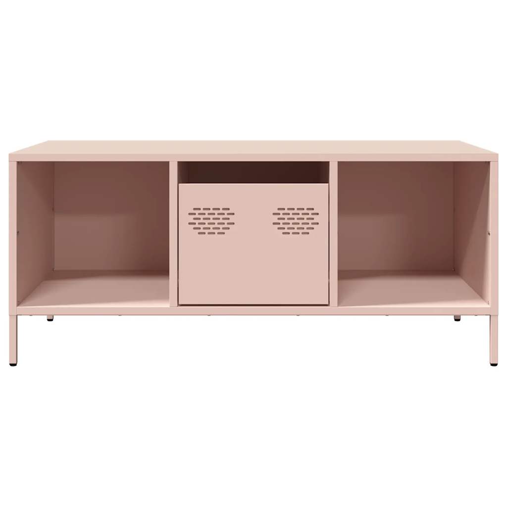 vidaXL Coffee Table Pink 101.5x50x43.5 cm Cold-rolled Steel