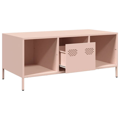 vidaXL Coffee Table Pink 101.5x50x43.5 cm Cold-rolled Steel