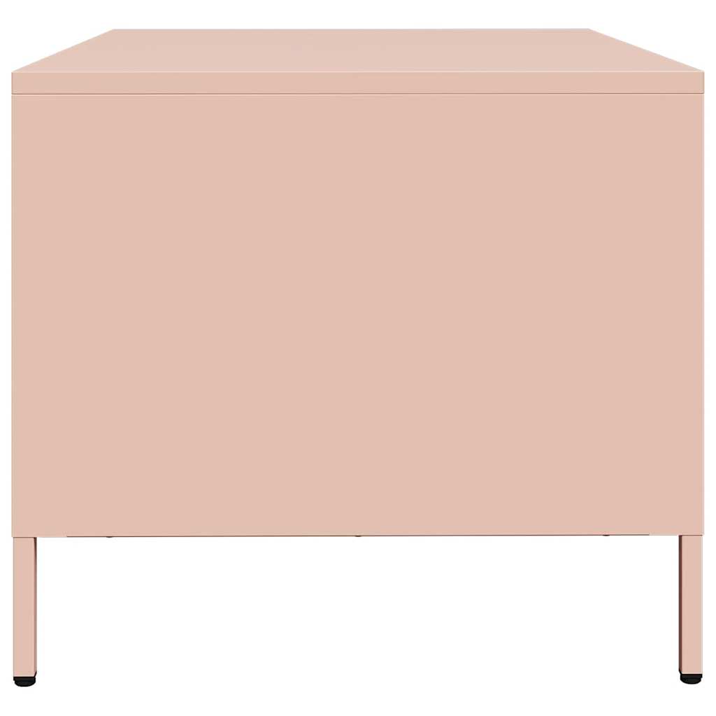 vidaXL Coffee Table Pink 101.5x50x43.5 cm Cold-rolled Steel