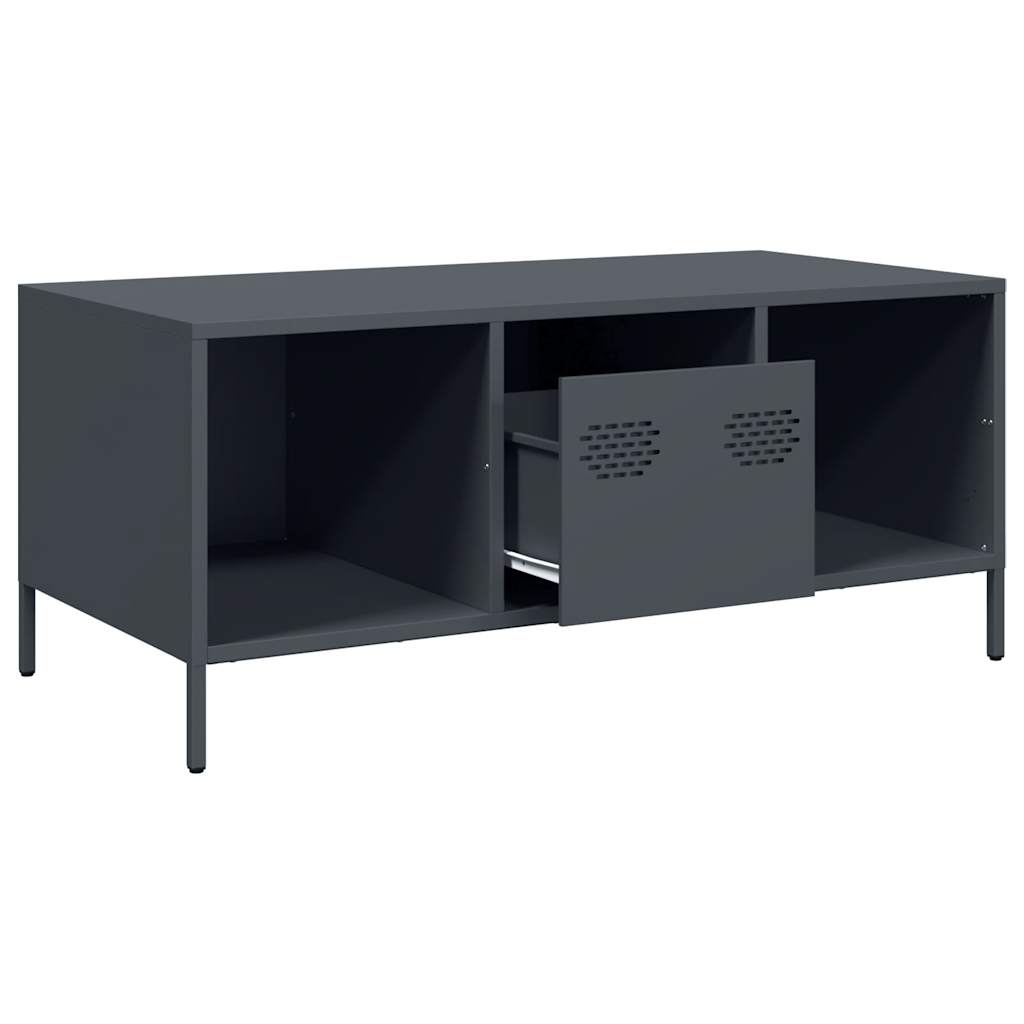 vidaXL Coffee Table Anthracite 101,5x50x43,5 cm Cold-rolled Steel