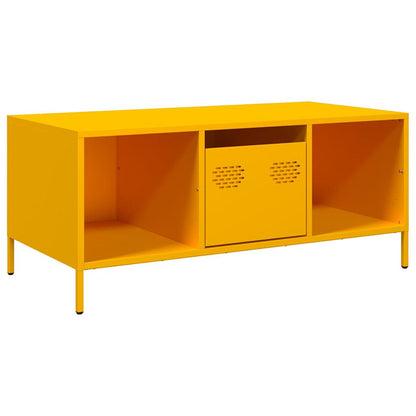 vidaXL Coffee Table Mustard Yellow 101,5x50x43,5 cm Cold-rolled Steel