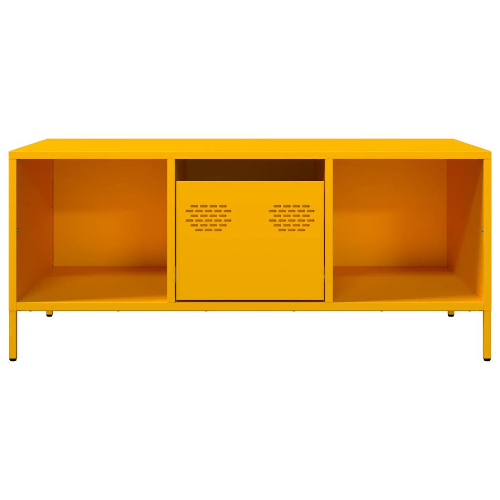 vidaXL Coffee Table Mustard Yellow 101,5x50x43,5 cm Cold-rolled Steel