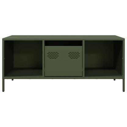 vidaXL Coffee Table Olive Green 101.5x50x43.5 cm Cold-rolled Steel