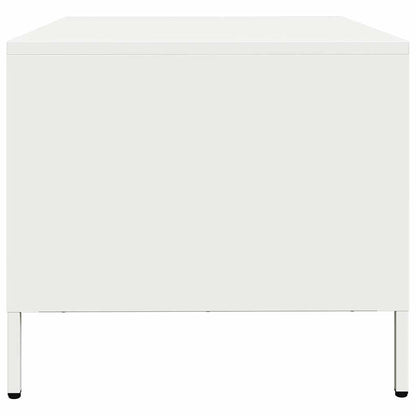vidaXL Coffee Table White 101.5x50x43.5 cm Cold-rolled Steel