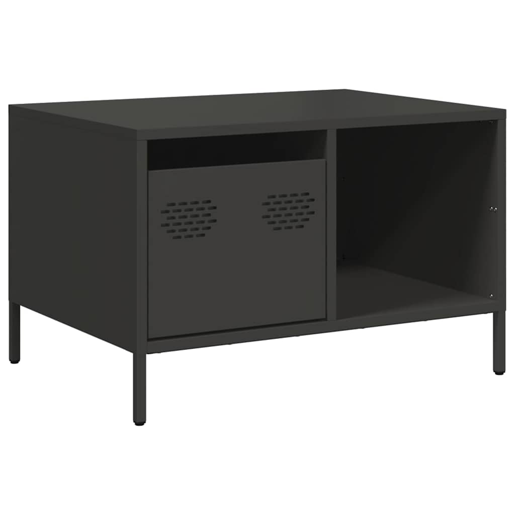 vidaXL Coffee Table Black 68.5x50x43.5 cm Cold-rolled Steel