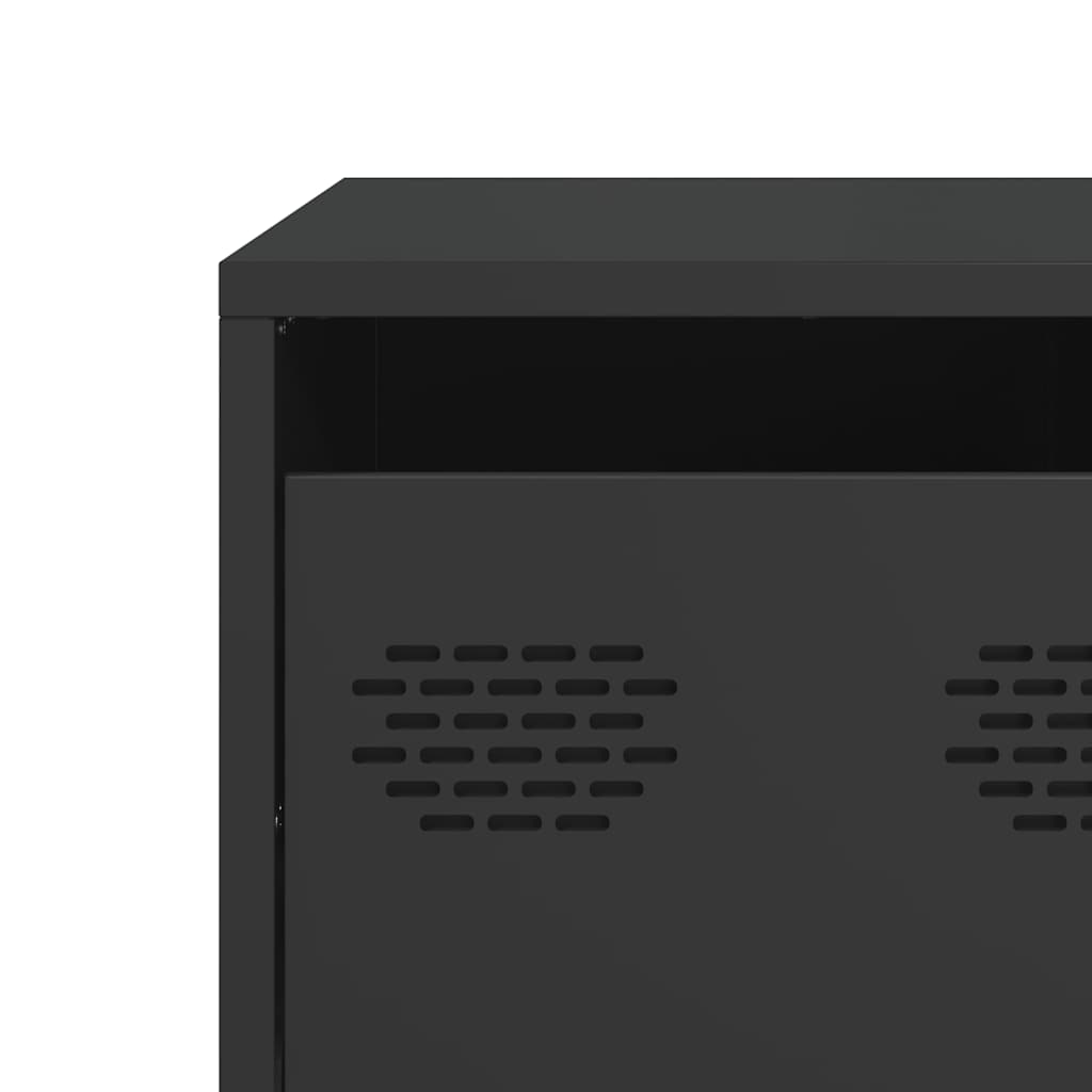 vidaXL Coffee Table Black 68,5x50x43,5 cm Cold-rolled Steel