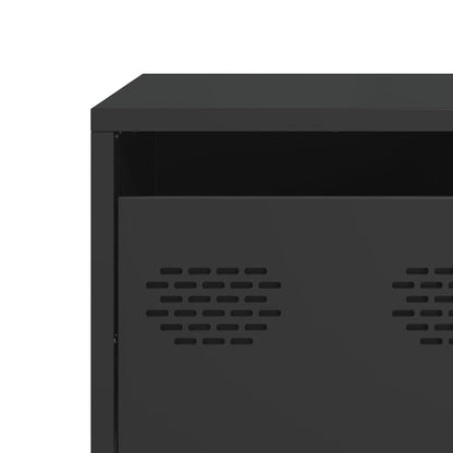 vidaXL Coffee Table Black 68,5x50x43,5 cm Cold-rolled Steel