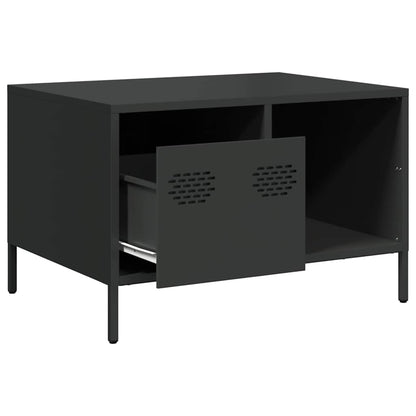 vidaXL Coffee Table Black 68.5x50x43.5 cm Cold-rolled Steel