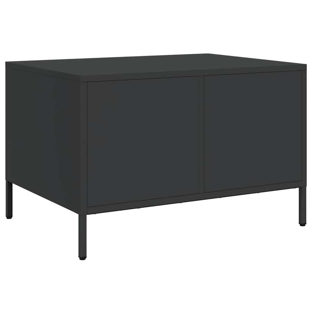 vidaXL Coffee Table Black 68.5x50x43.5 cm Cold-rolled Steel