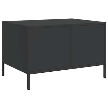 vidaXL Coffee Table Black 68.5x50x43.5 cm Cold-rolled Steel