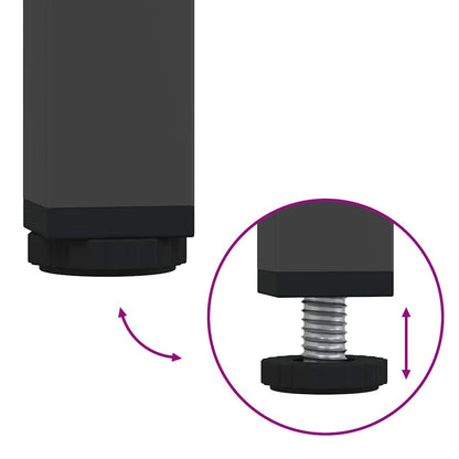 vidaXL Coffee Table Black 68.5x50x43.5 cm Cold-rolled Steel