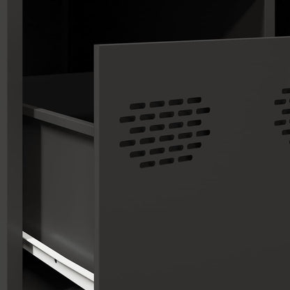 vidaXL Coffee Table Black 68.5x50x43.5 cm Cold-rolled Steel