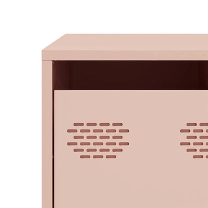 vidaXL Coffee Table Pink 68,5x50x43,5 cm Cold-rolled Steel