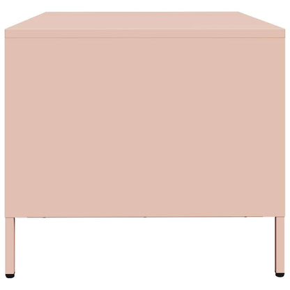 vidaXL Coffee Table Pink 68.5x50x43.5 cm Cold-rolled Steel