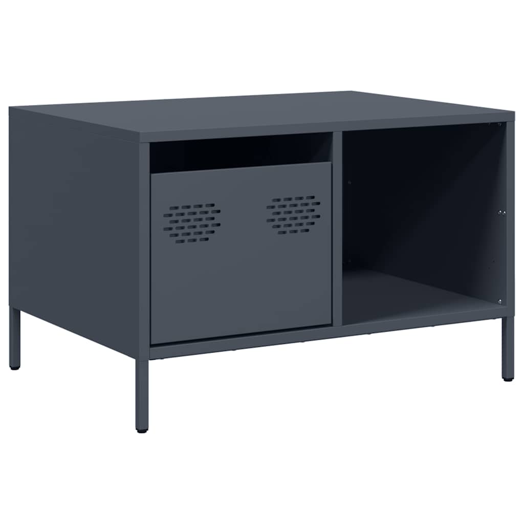 vidaXL Coffee Table Anthracite 68.5x50x43.5 cm Cold-rolled Steel