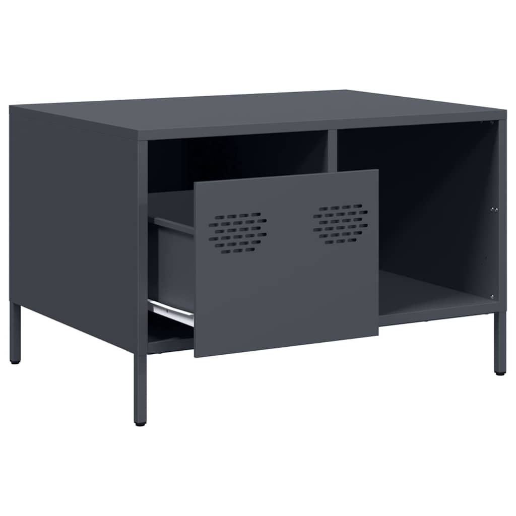 vidaXL Coffee Table Anthracite 68.5x50x43.5 cm Cold-rolled Steel