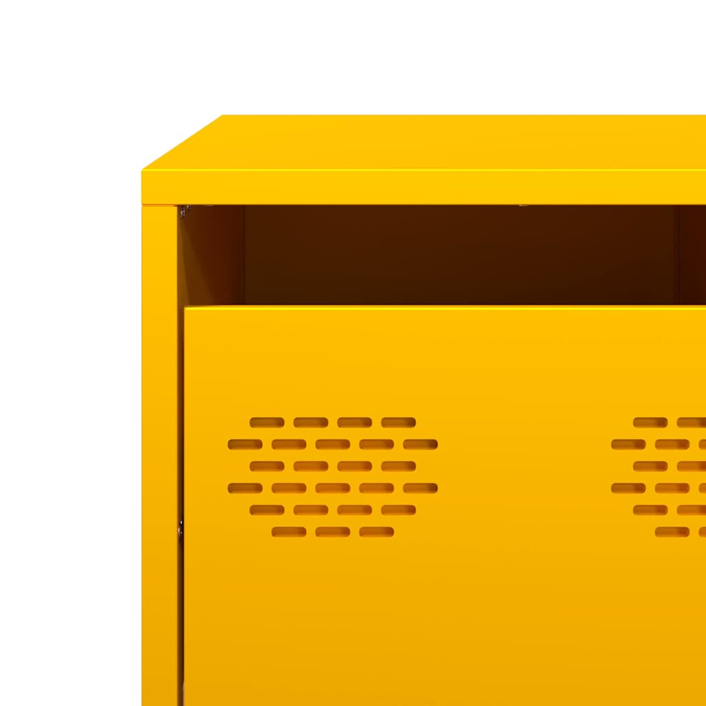vidaXL Coffee Table Mustard Yellow 68,5x50x43,5 cm Cold-rolled Steel