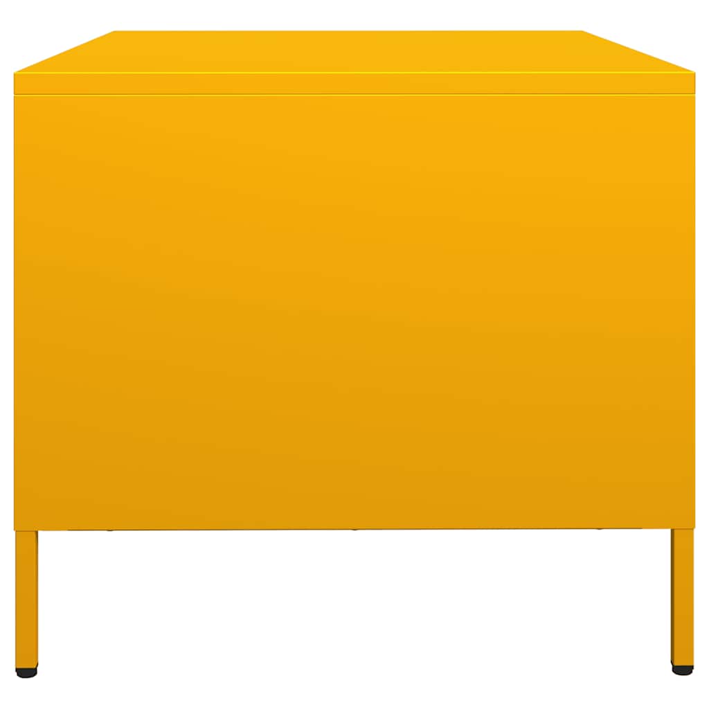 vidaXL Coffee Table Mustard Yellow 68.5x50x43.5 cm Cold-rolled Steel