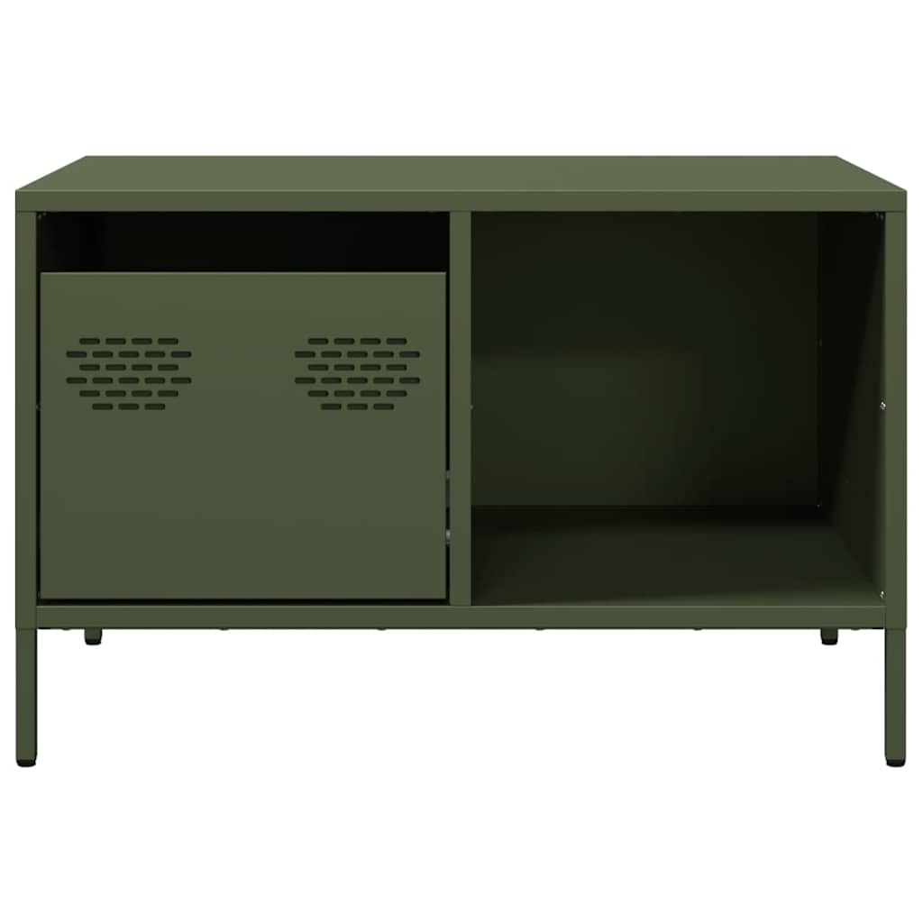 vidaXL Coffee Table Olive Green 68.5x50x43.5 cm Cold-rolled Steel