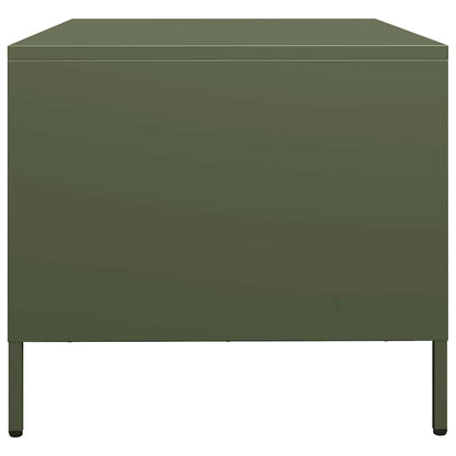 vidaXL Coffee Table Olive Green 68.5x50x43.5 cm Cold-rolled Steel