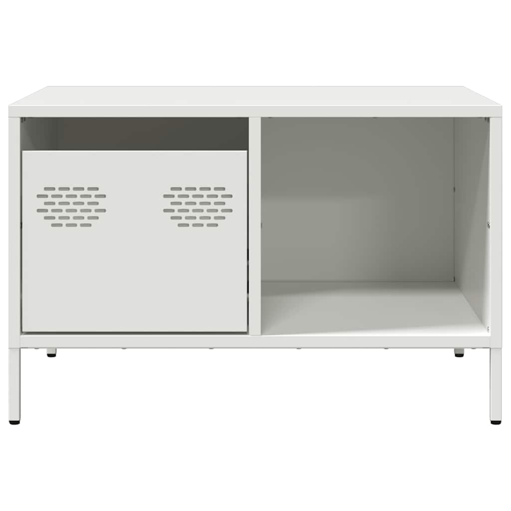vidaXL Coffee Table White 68.5x50x43.5 cm Cold-rolled Steel