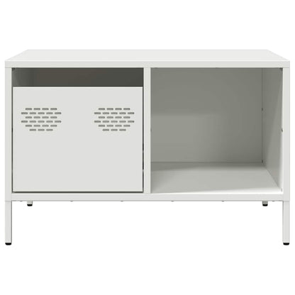 vidaXL Coffee Table White 68.5x50x43.5 cm Cold-rolled Steel