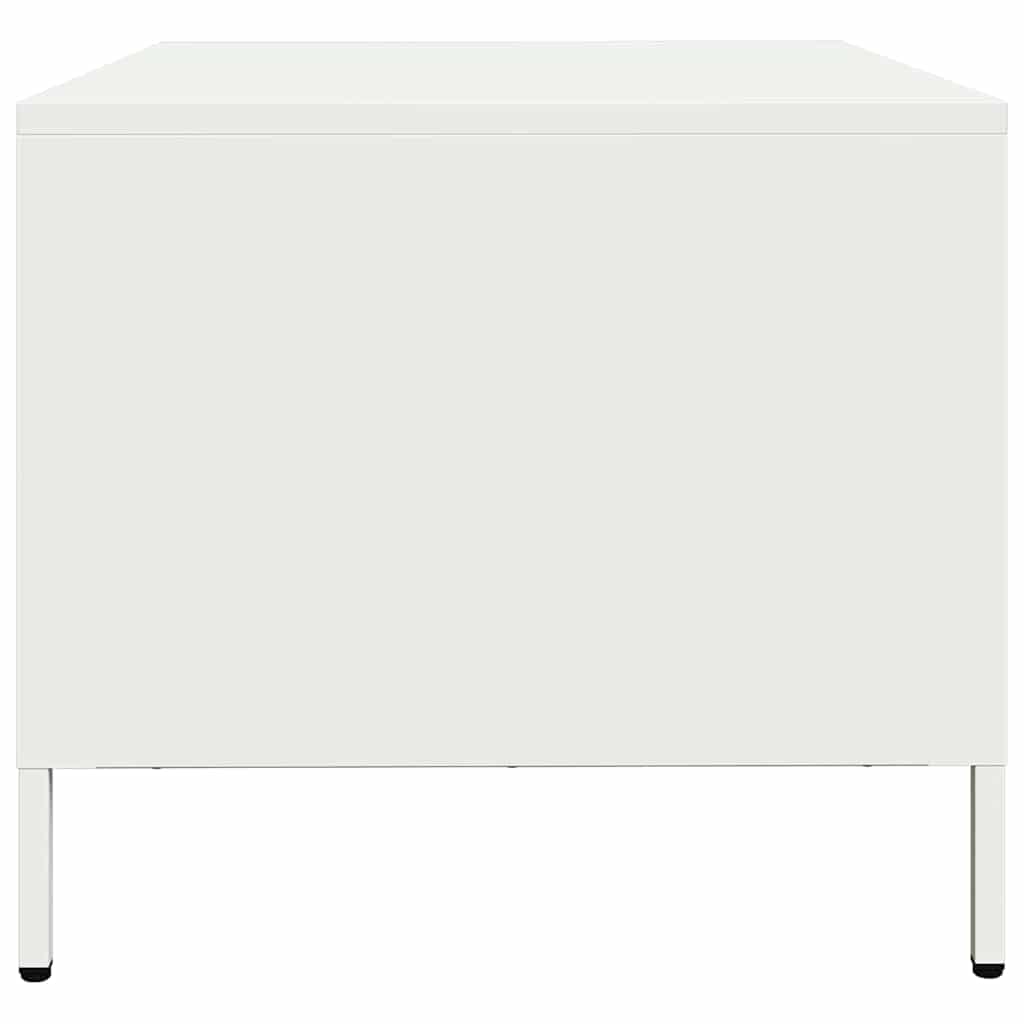 vidaXL Coffee Table White 68.5x50x43.5 cm Cold-rolled Steel