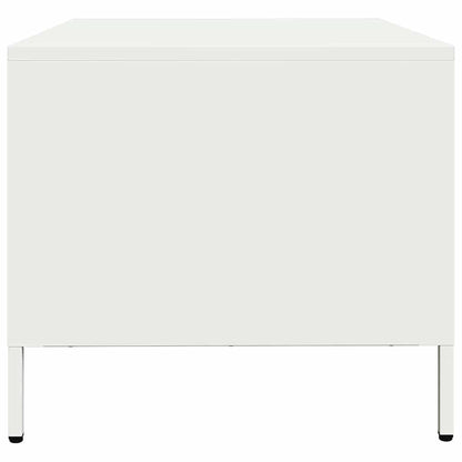 vidaXL Coffee Table White 68.5x50x43.5 cm Cold-rolled Steel