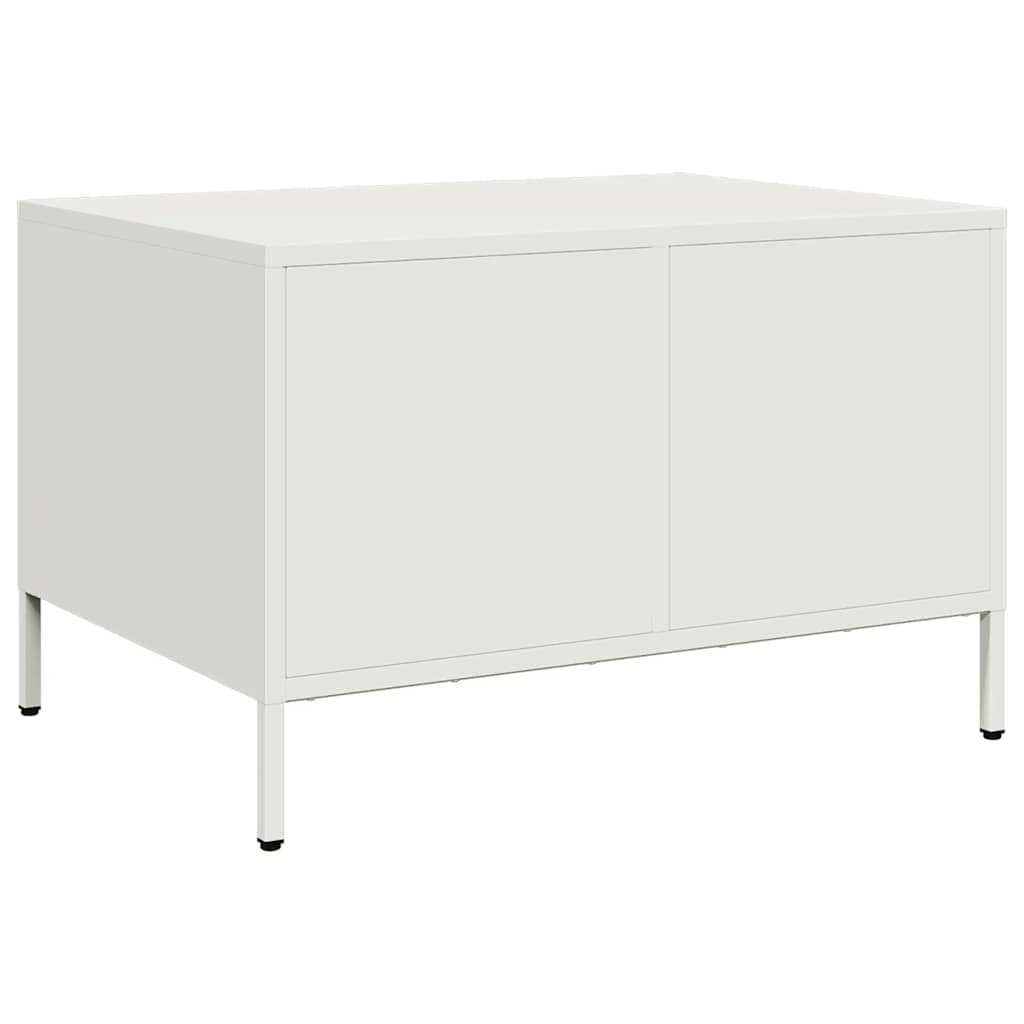 vidaXL Coffee Table White 68.5x50x43.5 cm Cold-rolled Steel