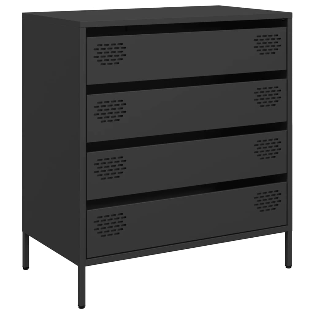 vidaXL Sideboard Black 68x39x73.5 cm Cold-rolled Steel