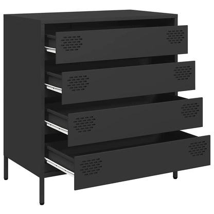 vidaXL Sideboard Black 68x39x73,5 cm Cold-rolled Steel