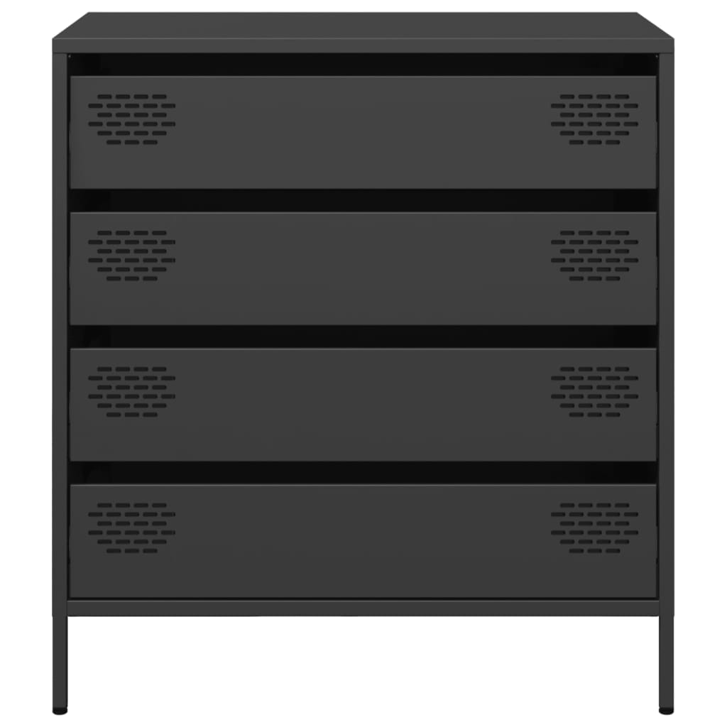vidaXL Sideboard Black 68x39x73.5 cm Cold-rolled Steel