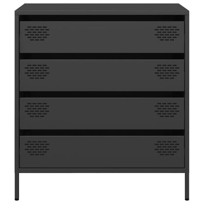 vidaXL Sideboard Black 68x39x73,5 cm Cold-rolled Steel
