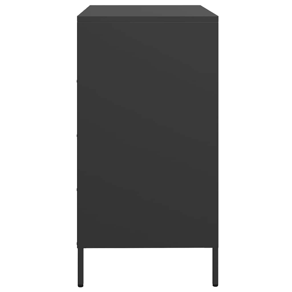 vidaXL Sideboard Black 68x39x73,5 cm Cold-rolled Steel