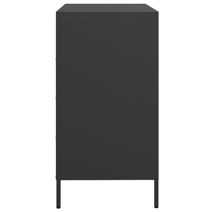 vidaXL Sideboard Black 68x39x73,5 cm Cold-rolled Steel