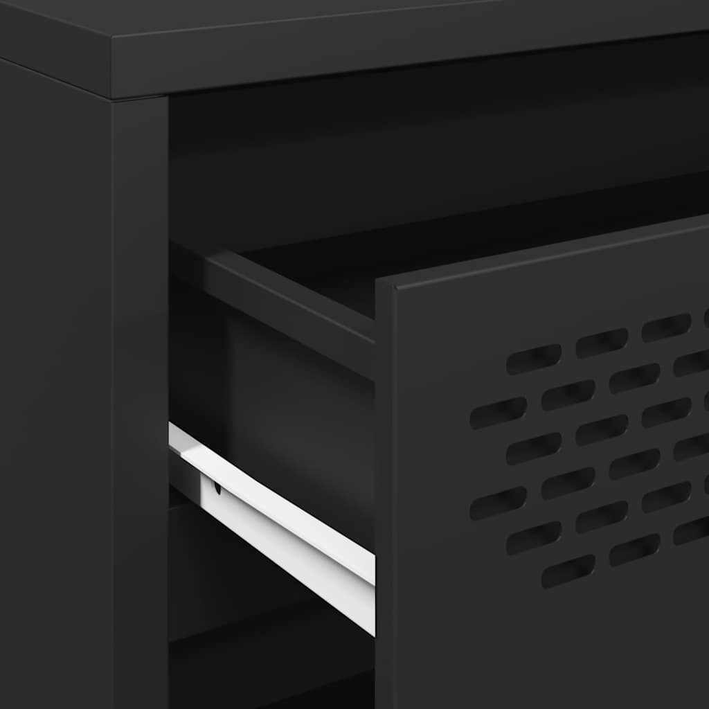 vidaXL Sideboard Black 68x39x73,5 cm Cold-rolled Steel