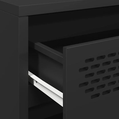 vidaXL Sideboard Black 68x39x73,5 cm Cold-rolled Steel